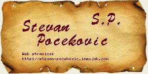 Stevan Počeković vizit kartica